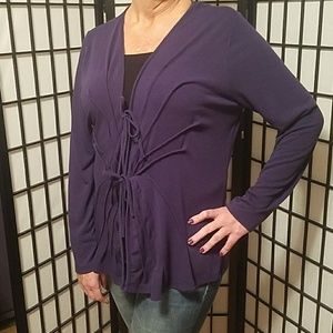 VENUS Front Tie Royal Blue Sweater